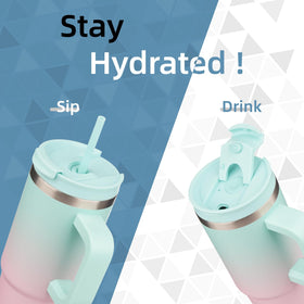 Konokyo tumbler includes two straws and an extra seal for on-the-go sipping.