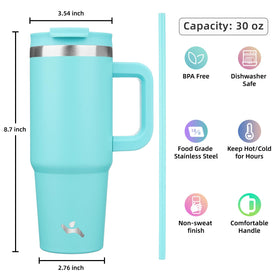 Two straws and seal for cold sips on the go