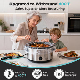 KOOC liner material is BPA-free and FDA-compliant for safe cooking up to 400°F