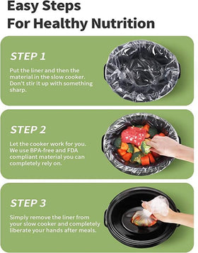 KOOC liners in use inside a slow cooker for simple prep