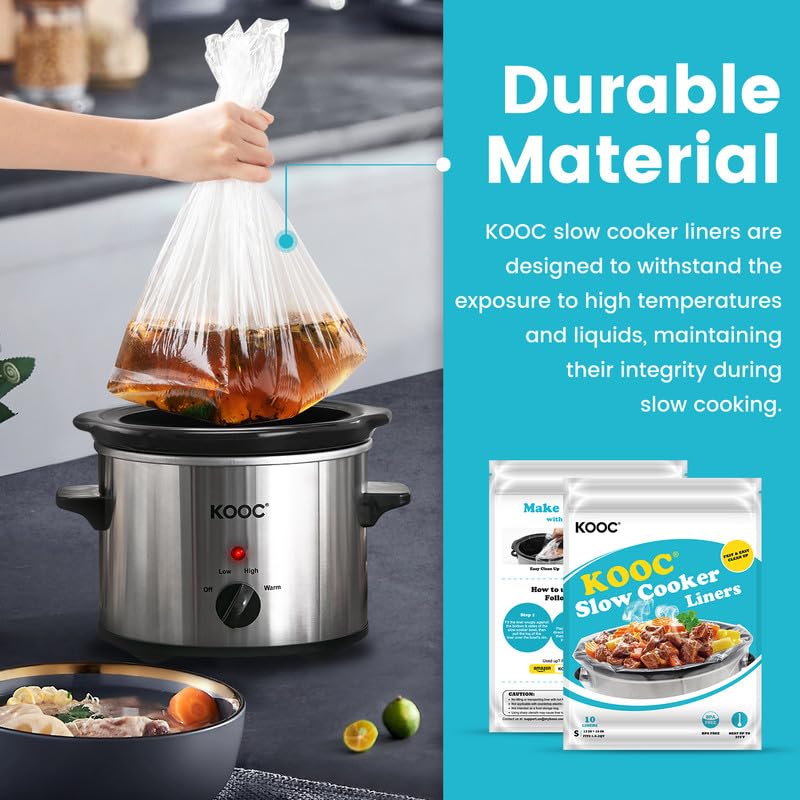 KOOC liners prevent residue contact during cooking and storage.
