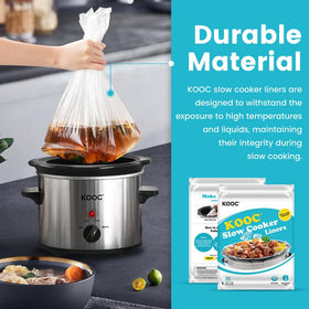 KOOC liners prevent residue contact during cooking and storage.