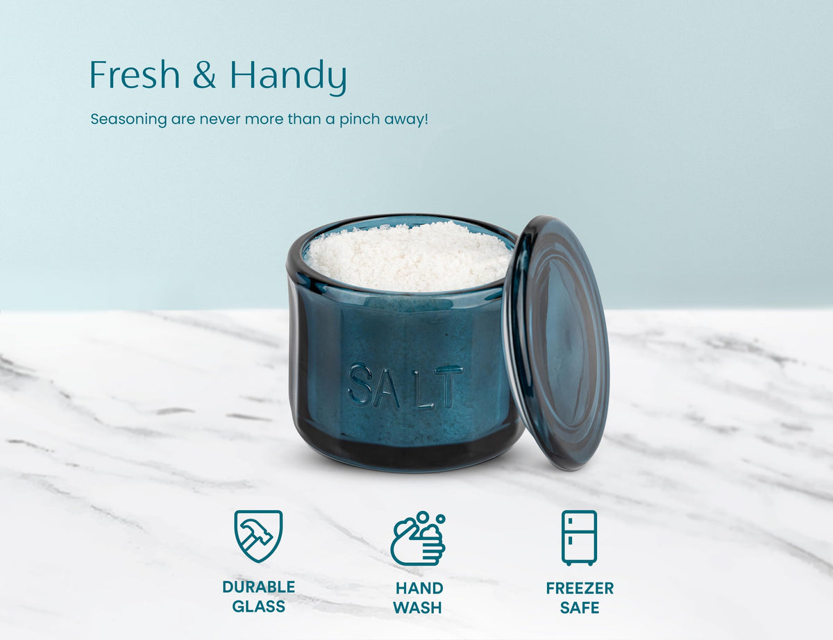 KooK 10-ounce capacity reduces refills while keeping contents handy.