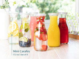 KooK 17.3 oz carafe pour with narrow neck for precise servings.