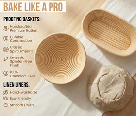 KooK banneton liners keep dough clean and prevent sticking during proofing.