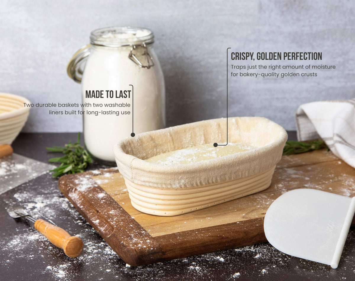 KooK Banneton natural rattan material enhances traditional bread aroma.
