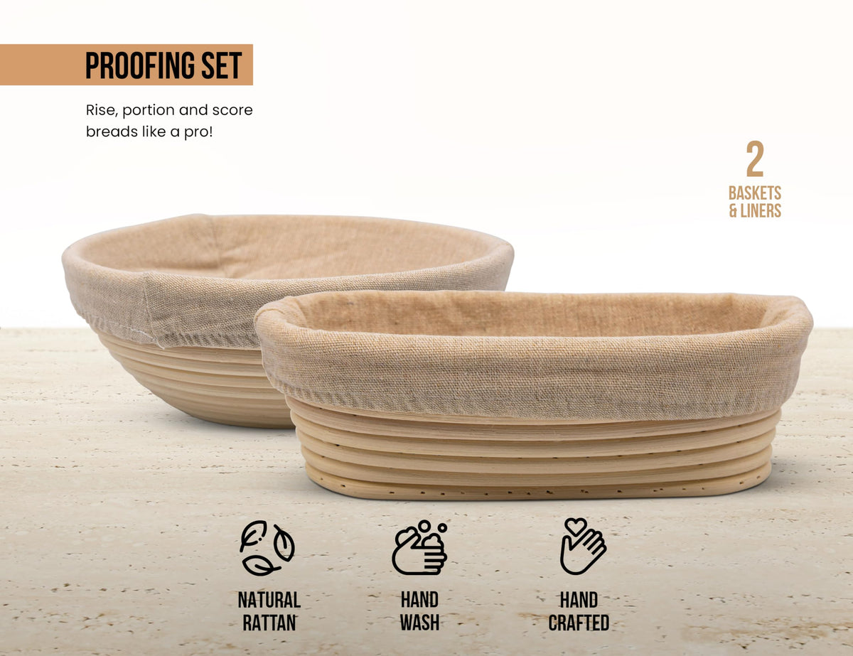 KooK Banneton ringed pattern adds professional loaf appearance.
