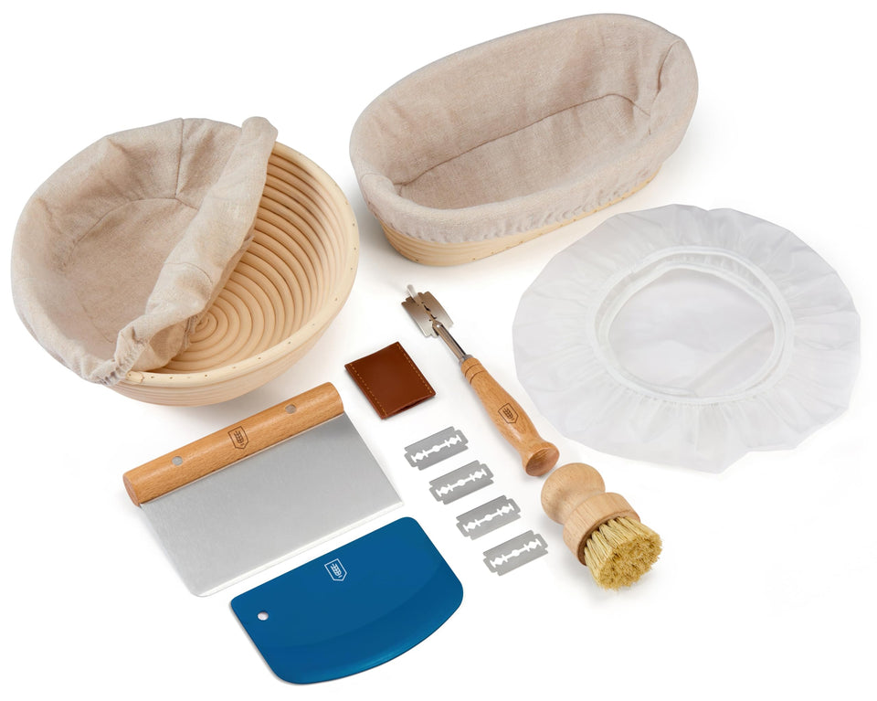 KooK banneton round basket for even proofing and professional loaf patterns.