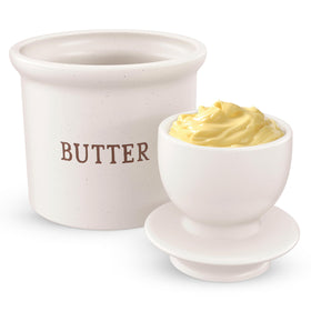 KooK butter keeper dish lid inside demonstrates airtight seal.