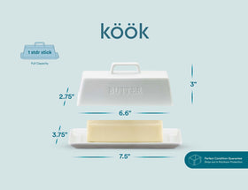 KooK butter dish dishwasher safe for effortless cleanup after meals.