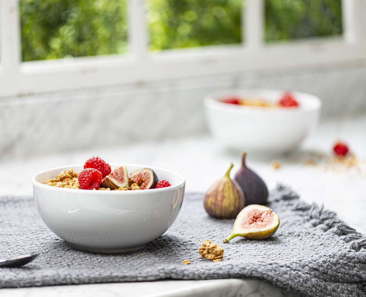 KooK marshmallow white 24 oz bowls ideal for hot oatmeal mornings