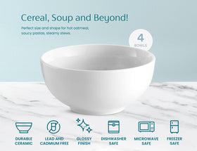 KooK 24 oz bowls with generous interiors for ice cream