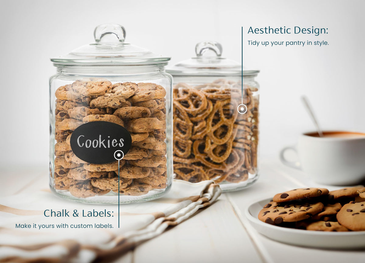 Chalk labels included with KooK jars for customization.