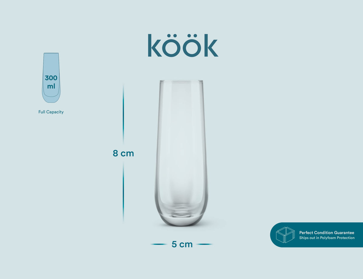 KooK champagne flutes ideal for weddings and parties.