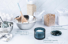 KooK clear storage container ideal for spices, sugar, or small candies.