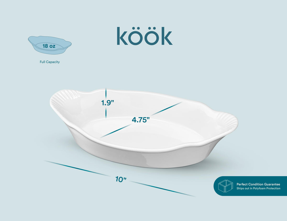 KooK dishwasher-safe ceramic dishes for simple cleaning.
