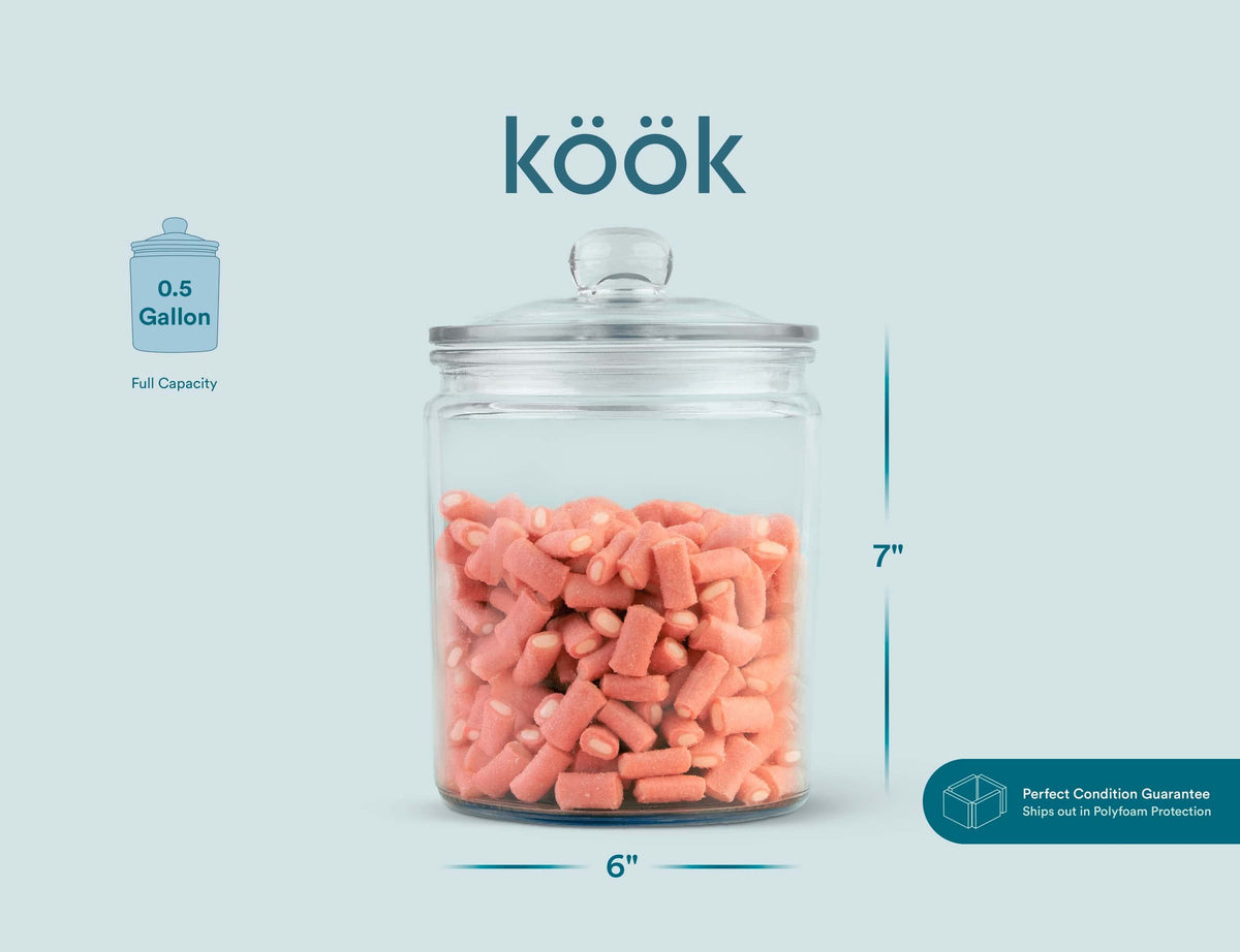KooK dishwasher-safe jars simplify cleaning after cooking and baking.