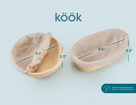 KooK dough cover in plastic keeps dough moist during proofing.