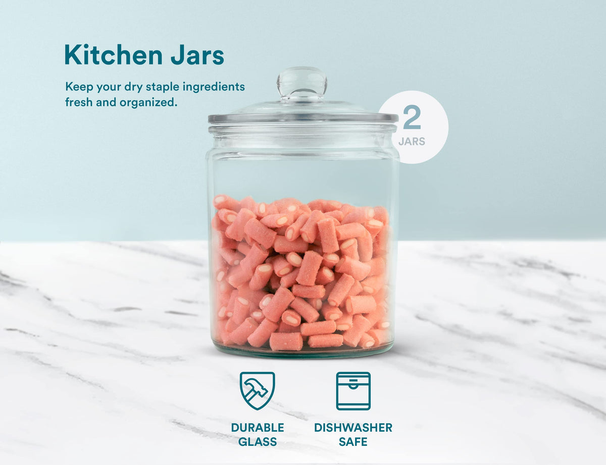 KooK freezer-safe glass jars for storing ingredients in the freezer.