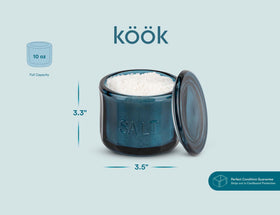 KooK glass lid seals moisture, preserving freshness and ease of access.