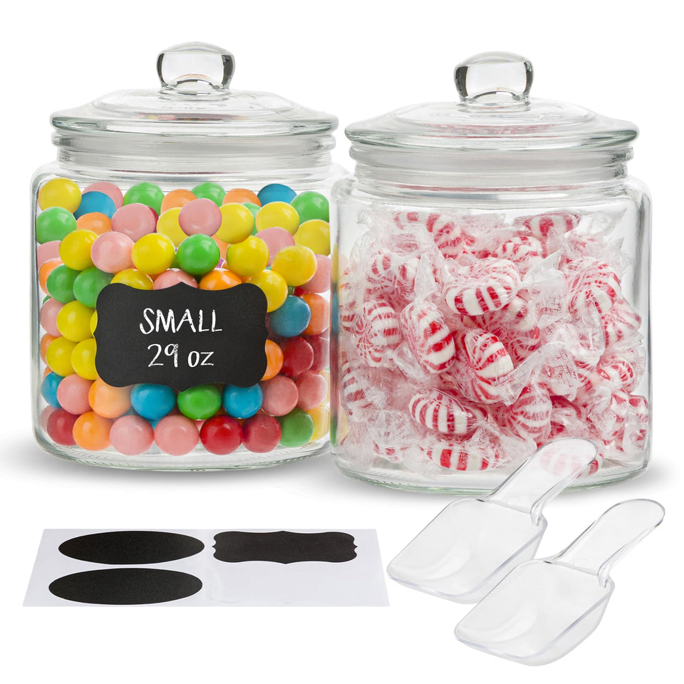 KooK glass storage jar with airtight lid for pantry organization.