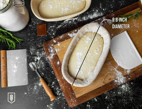 Kook linen liner set prevents sticking for consistent loaf shapes
