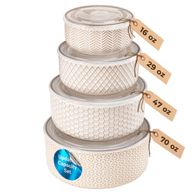 KooK Narbonne 16oz embossed bowl for versatile mixing and serving.