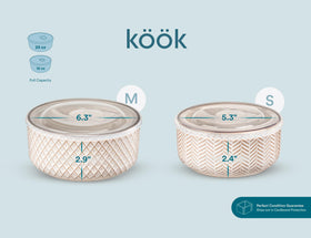 KooK Narbonne dishwasher-safe bowls for easy cleanup.