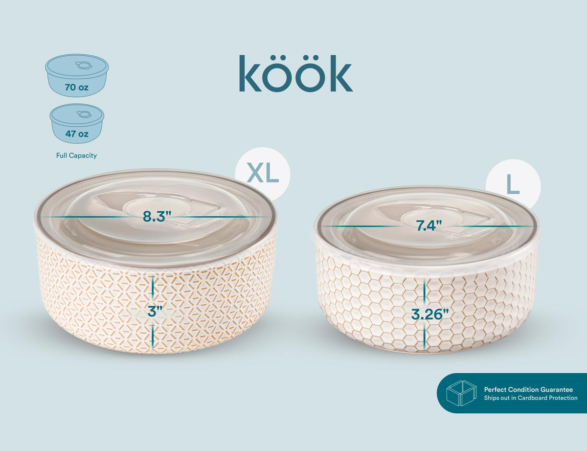 KooK Narbonne microwave-safe stoneware for quick reheating.