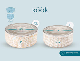 KooK Narbonne microwave-safe stoneware for quick reheating.