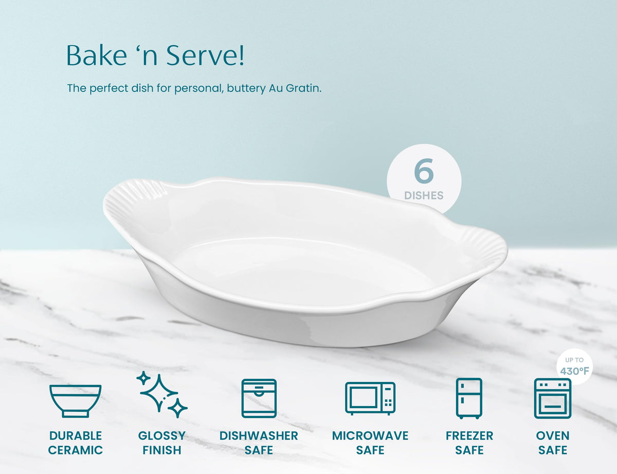 KooK oven-to-table dishware ready for serving and cleanup.