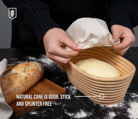 Kook pattern rings create professional-looking loaf designs during proofing