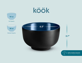 KooK slightly footed base adds stability on tabletops