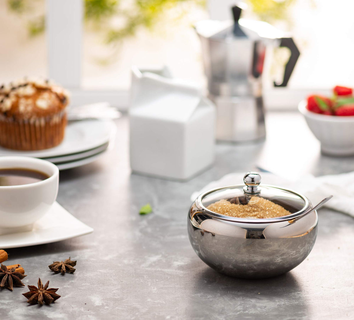 KooK sugar bowl 16-ounce capacity suits daily coffee and tea rituals