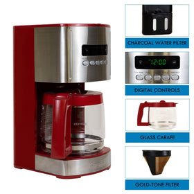 Pause and serve feature on Koolatron Kenmore enables quick pours.
