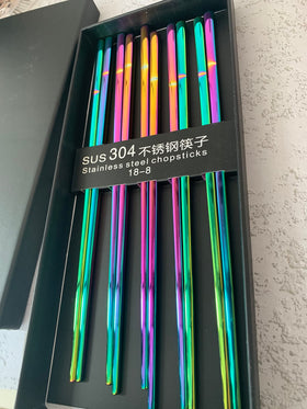 Koolemon rainbow chopsticks ideal for sushi ramen and noodles