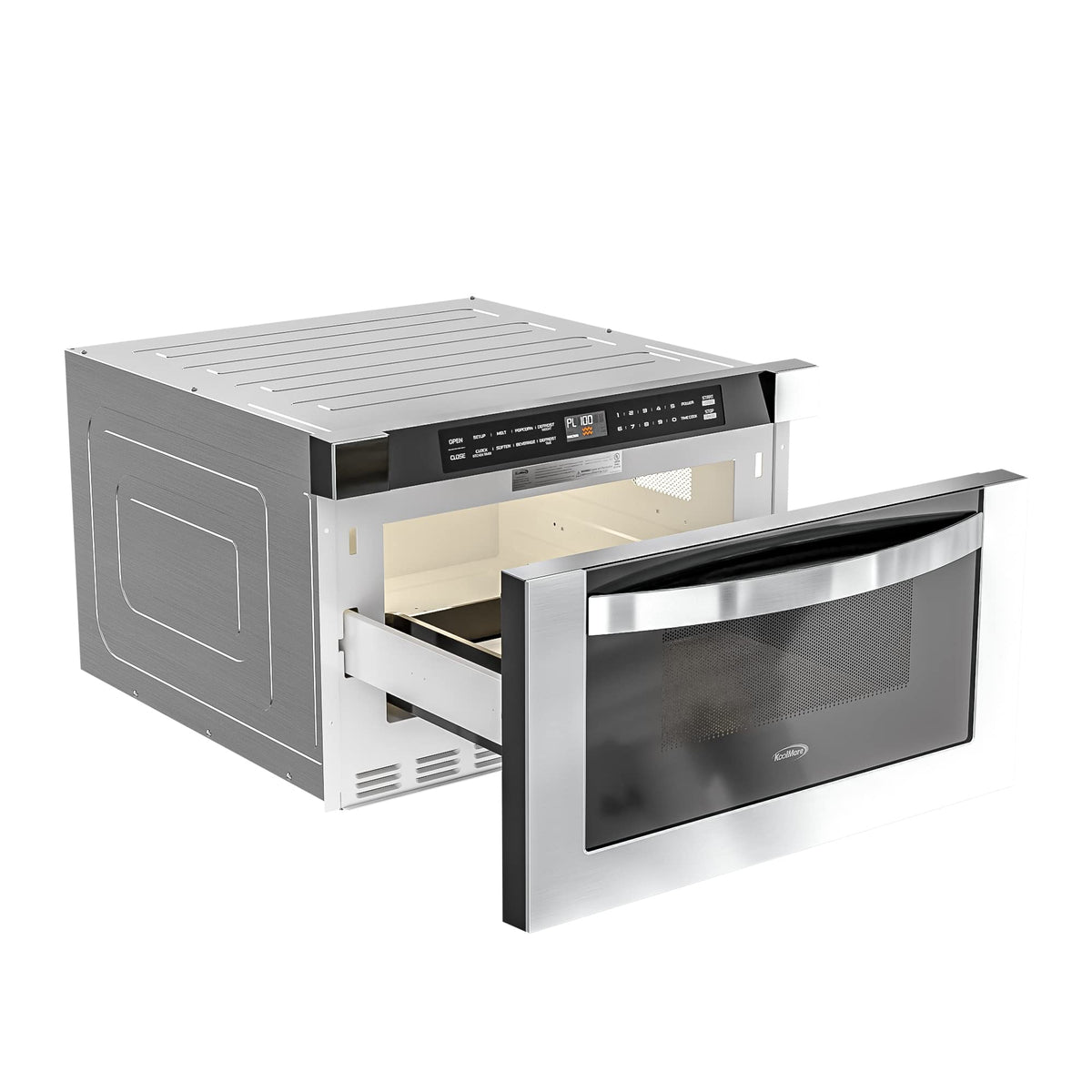 KoolMore KM-MD-1SS 1000W power for fast heating and defrosting.
