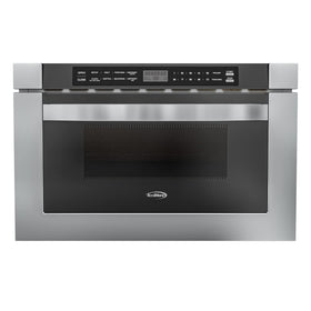 KoolMore KM-MD-1SS pull-out drawer in use for convenient microwave access.