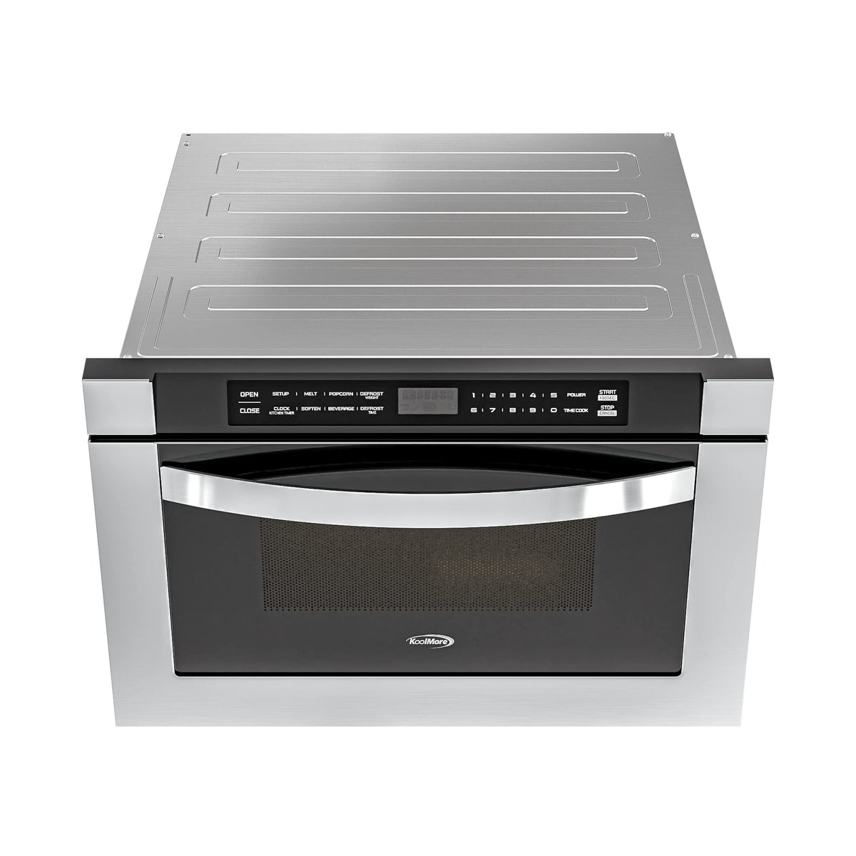 KoolMore KM-MD-1SS stainless-steel finish complements modern kitchens.