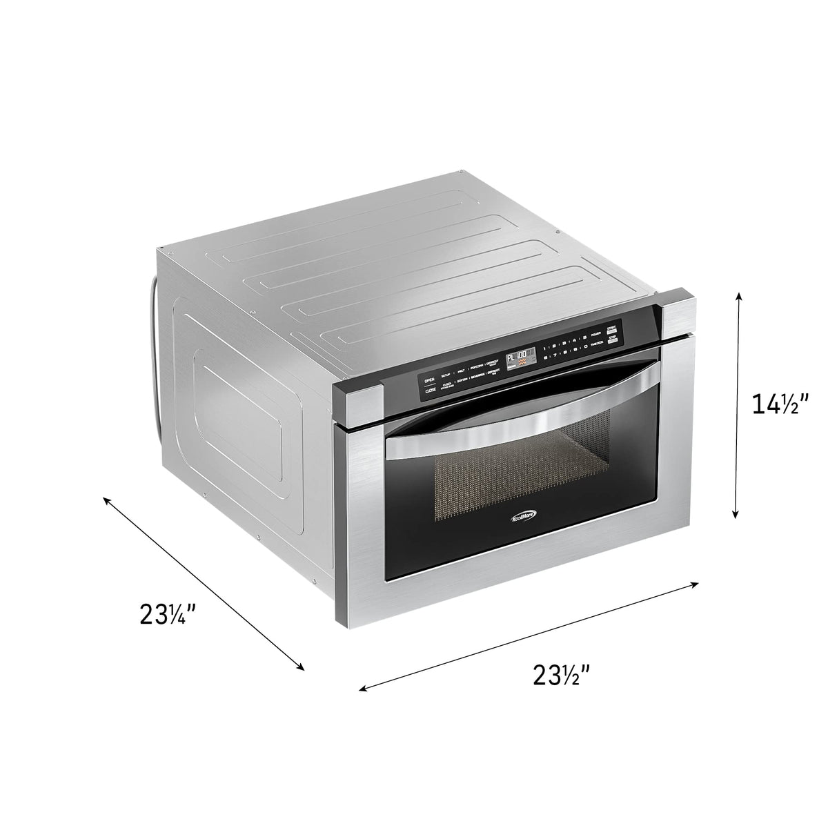 KoolMore KM-MD-1SS wall-mounted installation saves counter space.