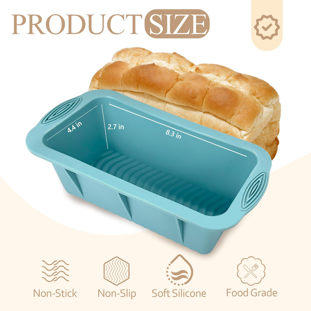 Koolstuffs non-stick silicone surface enabling clean loaf release