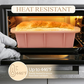 Koolstuffs heat-tolerant loaf pan handling temperatures from freezer to oven