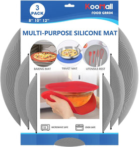KooMall 8-inch multi-use mat protects countertops while handling hot foods.