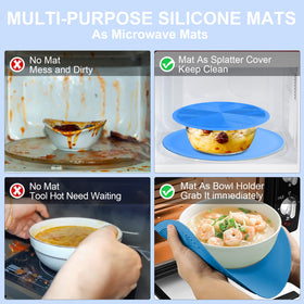 KooMall dish-drying mat quickly air-dries dishes and utensils.