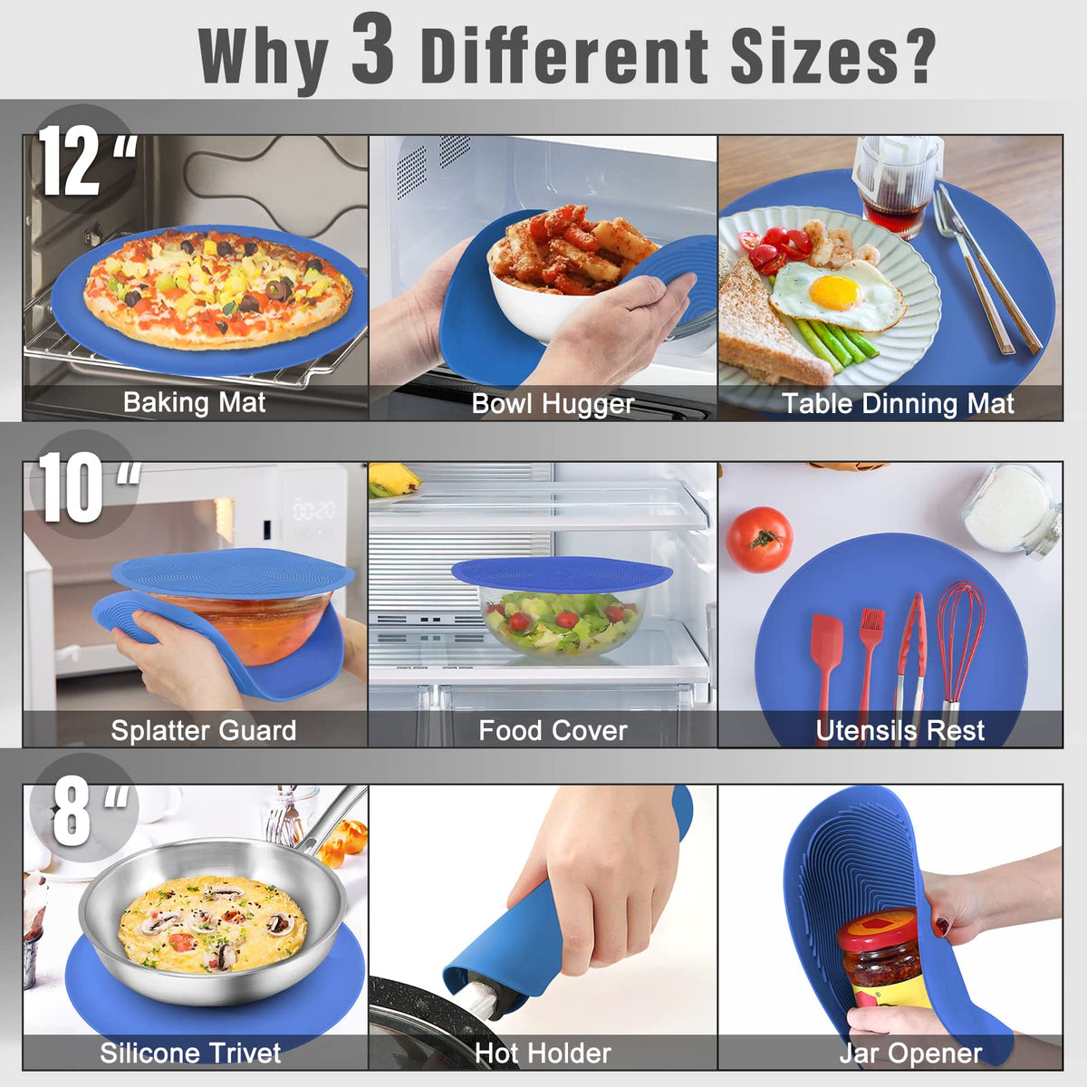 KooMall silicone trivet keeps hot pots secure on the counter.
