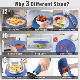 KooMall silicone trivet keeps hot pots secure on the counter.