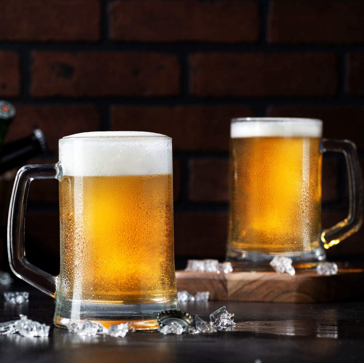 KooK beer mugs cooled for a refreshing chill and versatile serving.