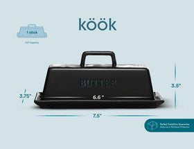 KooK butter dish dishwasher-safe cleanup after meals.