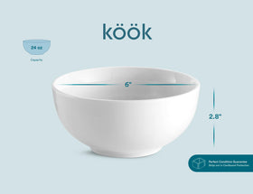 KooK bowls serve breakfast or dinner in marshmallow white