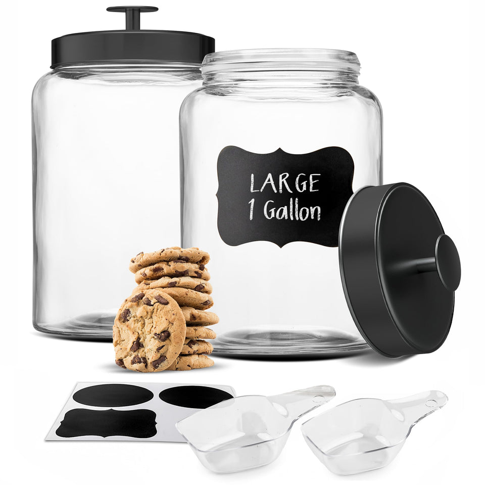 KooK glass storage containers front view for organized pantry